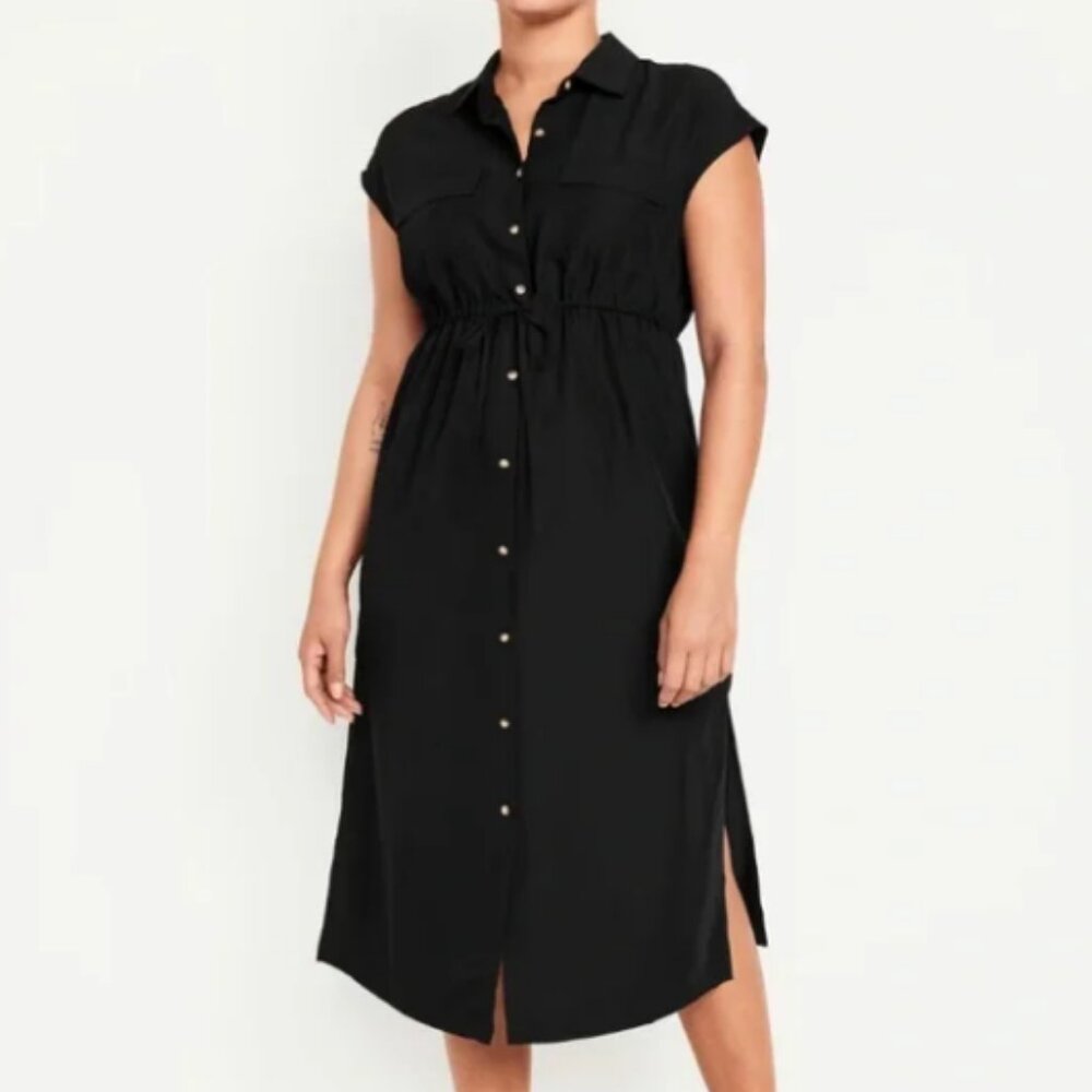 Old Navy Maternity Dolman Sleeve Utility Midi Dress